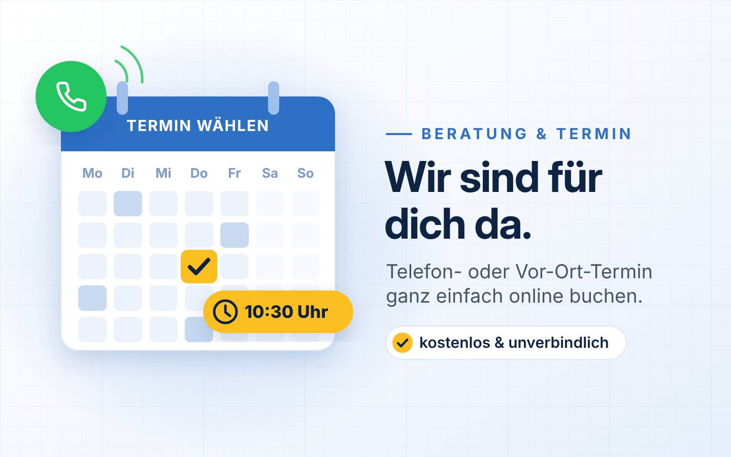 Telefon- oder Beratungstermin online buchen